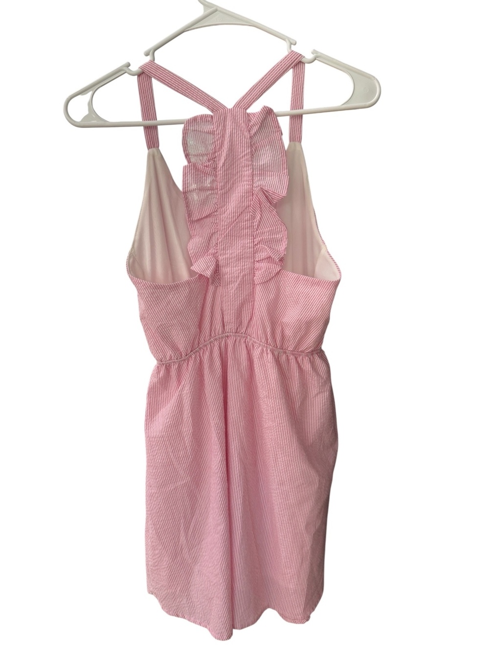 Pink and White Seersucker Dress - Picture 3 of 5